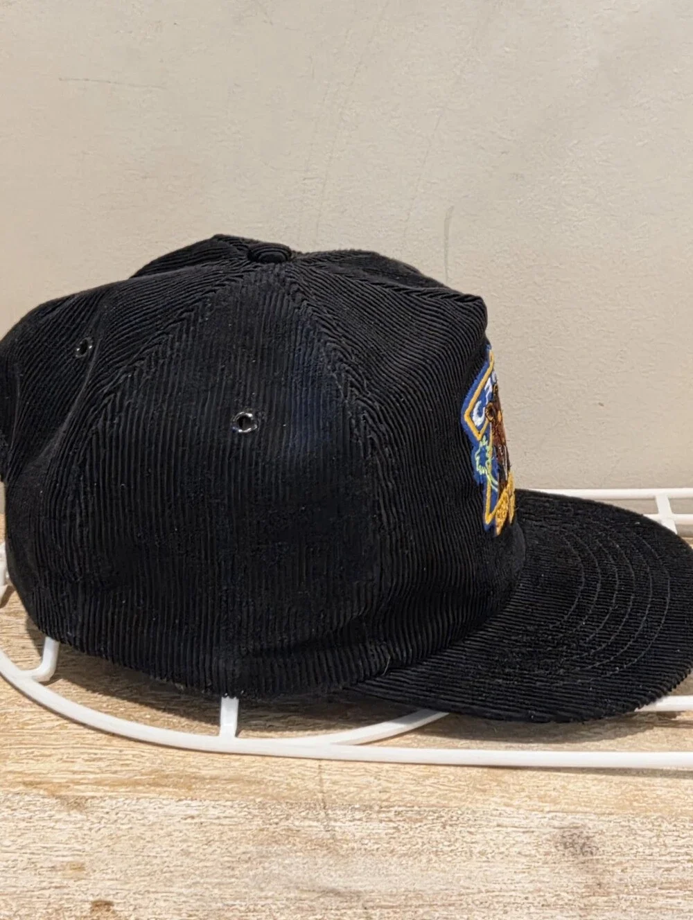 Vintage 90s Joe Camel Cigarettes Smooth Character Corduroy Snapback Hat - Black